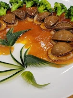 Button Mushroom & Pumpkin with Abalone Sauce